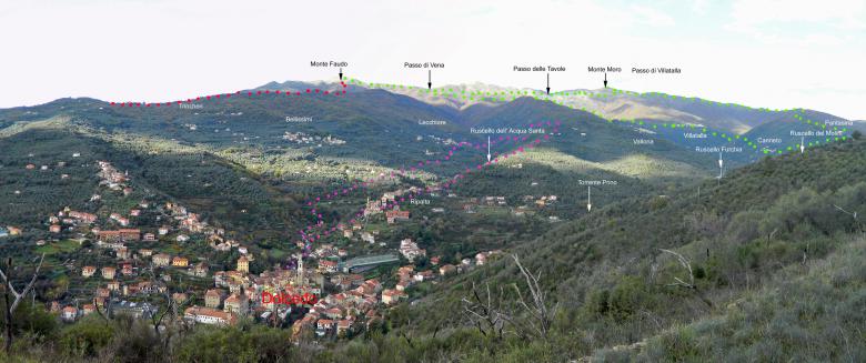 Panoramabild vom Acquasanta-Tal